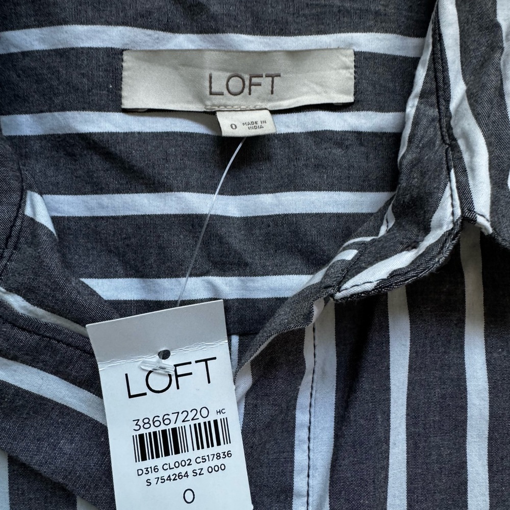 Striped Poplin Maxi Pocket Shirtdress